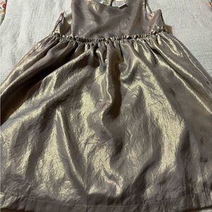Girls sleeveless gold dress